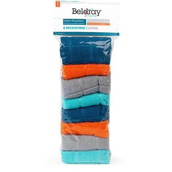 Beldray Микрофибровые тряпки LA066374FEU7, 8 шт., многоцветные, универсальные, прочные (LA066374FEU7)