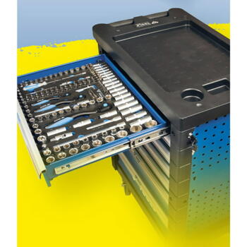 Инструментная тележка с 7 ящиками и 473 инструментами, Brilliant Tools, BT153473, 400 кг, 35 кг на ящик (BT153473)
