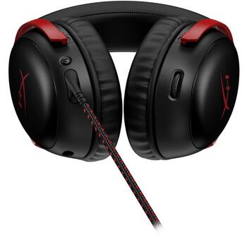HyperX Наушники Cloud III 727A9AA, 3.5 мм, 64 Ом, 10-21000 Гц, 1 микрофон, Черный/Красный (727A9AA//)