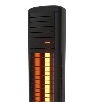 Ārtelpu efektīvs grīdas infrasarkanais sildītājs ar pulti un 6 sildīšanas līmeņiem līdz 35 m² 2000 W Black IP65 OH2000ULGPFLOOR Mill (OH2000ULGPFLOOR)
