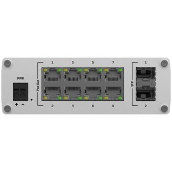 Teltonika коммутатор TSW210 8 x 10/100/1000 Мбит/с, 2 SFP, IP30, DC 7-57 В, DIN монтаж, алюминий (TSW210)