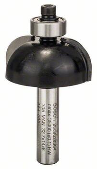 Divpus.pusap.frēze, HM R=10 mm, l=14 mm,kāts 8mm, Rokas frēzēm, malu frēzēm IELIEKTO GROPJU FRĒZE STANDARD FOR WOOD, 2608628364, BOSCH (2608628364)