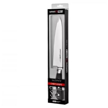 SAMURA нож шеф-повара PRO-S SP-0085, 200мм, AUS-8, 58 HRC, рукоять G-10 (SP-0085)