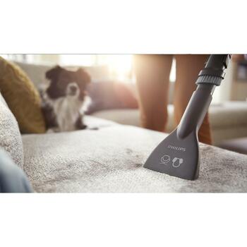 Philips цилиндрический пылесос XD5123/10, 900 W, 4 L, HEPA фильтр, 77 дБ, S-bag, 6 м шнур, TriActive насадка, моющийся фильтр (XD5123/10)