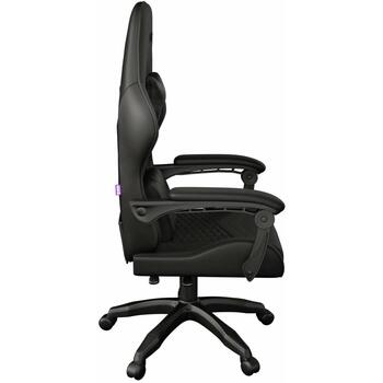 Genesis spēļu krēsls Shinai S4 NFF-2363, melns, ekrādāda, audums, neilons, regulējams augstums, regulējami roku balsti (NFF-2363)