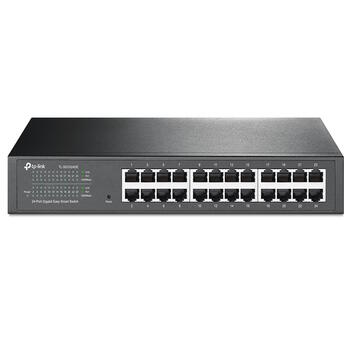 TP-Link TL-SG1024DE сетевой коммутатор Easy-Smart 24× Gigabit 10/100/1000 Mbps VLAN QoS IGMP Snooping чёрный (TL-SG1024DE)