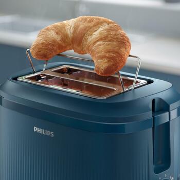 Philips Toaster HD2511/70, 830 W, 220-240 V, 50-60 Hz, 2 šķēles, Zila, Plastmasa, 0.85 m vads, 8 brūnināšanas līmeņi (HD2511/70)