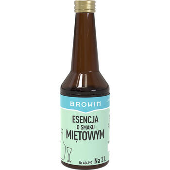 Browin MINT esence 404190, 40ml, 2L dzērienam, 10ml porcijas, 80-110g cukura, glicerīns, krāsvielas (404190)