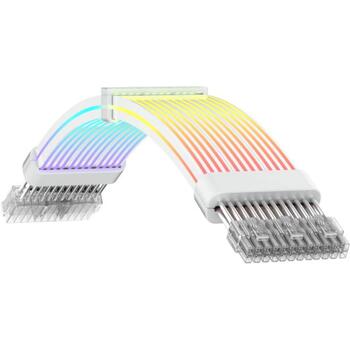 Gamemax удлинитель питания VGA 3x8PIN-W, 30 см, 7 A, 3 x 8 pin разъем, RGB LED подсветка (VGA 3x8PIN-W)