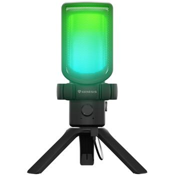 Genesis Radium 250 NGM-2352, USB-C, kondensatora mikrofons, kardioīds, -40 dB, 50-16k Hz, RGB, trokšņu samazināšana (NGM-2352)
