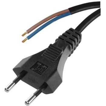 Emos Кабель питания S19273, 3м, 2x0,75мм2, черный, PVC, H03VVH2-F, 1 шт, подвешенный (S19273)