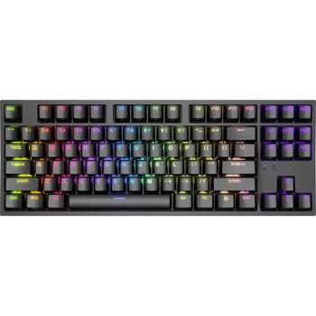 Genesis vadu spēļu tastatūra THOR 404 TKL 30743423, USB, angļu (US), Kailh Box Brown V2, melna, Hot-Swap, mehāniskā, 1.8 m (NKG-2071)