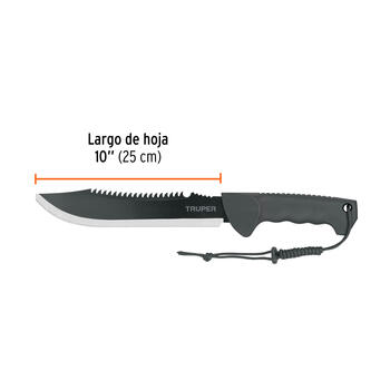 Mačete naža tipa/zāģis, 25cm, futlārī MACH-10X TRUPER (MACH-10X)