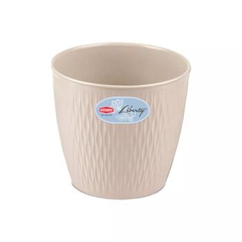 Stefanplast Liberty puķu pods 2187168, Ø16x15cm, 2,3L, balts, iekštelpām un ārtelpām (2187168)