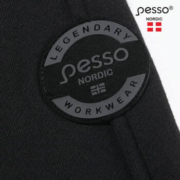 Pesso Jaka ar kapuci TURIN_BL-M, M, melna, 65% kokvilna, 35% poliesteris, 300 g/m², rāvējslēdzējs, regulējama kapuce, 2 kabatas (TURIN_BL-M)
