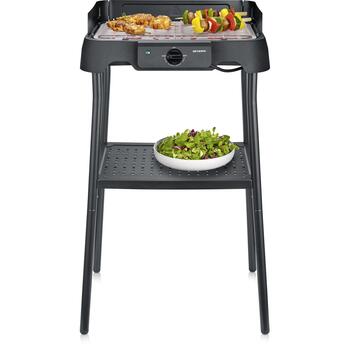 Severin Гриль PG 008594, 2000W, 380x220mm, решетка из нержавеющей стали, быстрое нагревание, съемные детали, стабильная подставка (PG 008594)