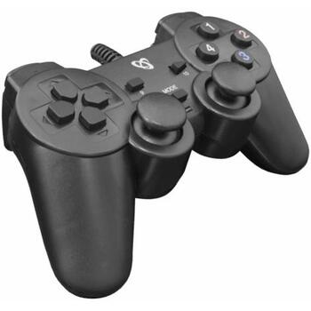 Sbox Игровой контроллер GP-2009, 17 кнопок, 1,8м, USB 2.0/PS2, вибрация, совместимость PS2/PS3/Win7/Win8/Win10 (GP-2009)