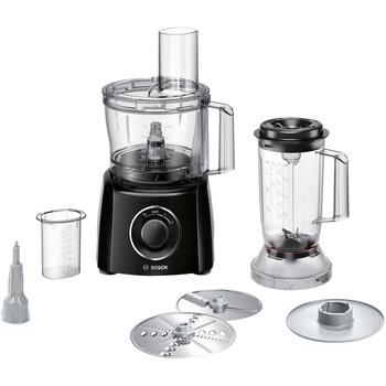 Bosch Кухонный комбайн MCM3201B, 800 W, 2,3 L, дробление льда, блендер, черный (MCM3201B)