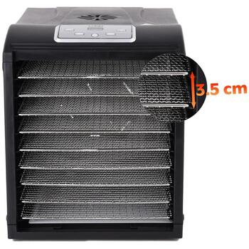 Lund pārtikas žāvētājs 68273, 600-700 W, 220-240 V, 50-60 Hz, 35-70 °C, 0.5-19.5 h, 9 sieti, nerūsējošais tērauds, LCD displejs (68273)