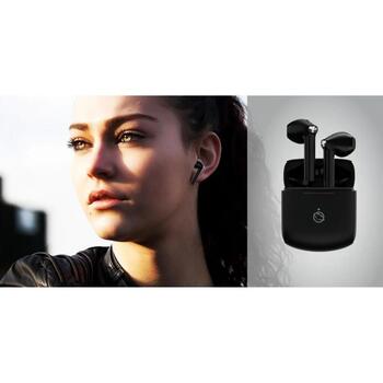 Manta Bezvadu austiņas MTWS010B, Bluetooth 5.3, 10m, 20-20000Hz, 6h, Iebūvēts mikrofons, Aktīvā trokšņu slāpēšana (MTWS010B)