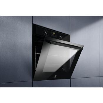 Electrolux EOF3H50BK iebūvējamā cepeškrāsns, 65l, 2090W, 8 režīmi, AquaClean, tērauds (EOF3H50BK)