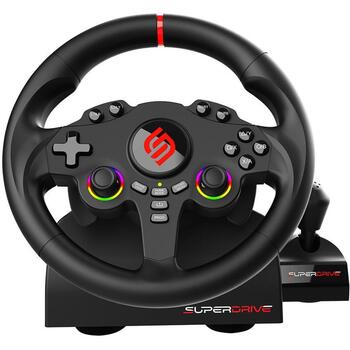 Subsonic Superdrive 220 RS-X рулевое колесо SA5720-3, 180 градусов, 22 см, 2 педали, проводное соединение (SA5720-3)
