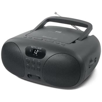 Muse MD-208BT портативный радиоприемник с CD-плеером, AM/FM, Bluetooth 5.0, AUX, LED-дисплей, 6xC батареи, 230В (MD-208BT)