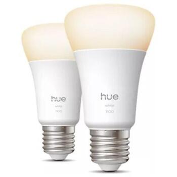 Philips Hue W 1100 A60 2P EU, светодиодная лампа, E27, 9.5 Вт, 1100 лм, 2700K, Bluetooth, Zigbee, 2 шт. (8720169365797)
