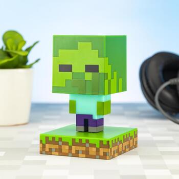 Paladone Minecraft Zombiju Lampa PP6592MCF, 11cm, LED, 1 spuldze, daudzkrāsaina, brīvi stāvoša (PP6592MCF)