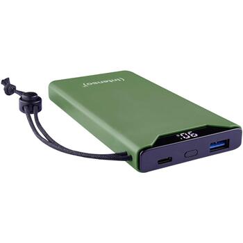 Intenso Power Bank 7332037 10000 мАч, Li-Polymer, 20 Вт, 1x USB Type-A, 1x USB Type-C, зеленый, защита от ЭСД (7332037)