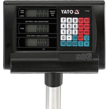 Yato Электронные платформенные весы YT-73275, 100кг, 20г, 300x400мм, ЖК-дисплей с LED подсветкой, аккумулятор 4В 4000мАч (YT-73275)
