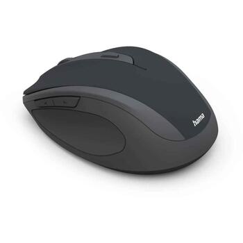 Hama bezvadu optiskā pele WM-400 173077, 1600 DPI, 2.4 GHz, 10 m, 6 pogas, klusa klīkšķa, ergonomiska, USB Type-A uztvērējs (001730770000)