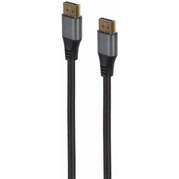 Gembird кабель DisplayPort CC-DP8K-6, 1.8 м, 7680 x 4320, 60 Гц, 7.5 мм, золотые разъемы, CE, RoHS (CC-DP8K-6)
