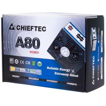 Chieftec Datora barošanas bloks CTG-750C, 750W, 230V, 50Hz, 24-pin ATX, 1 ventilators, 80 PLUS (CTG-750C)