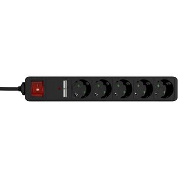 Gembird удлинитель питания SPG5-U2-5-02 1.5 м, 5 розеток, 16 А, 250 В, 50-60 Гц, 2 USB порта (SPG5-U2-5-02)