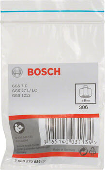 Canga ar uzgriezni, 8 mm, Taisnajām slīpmašīnām SPĪĻAPTVERE, 2608570086, BOSCH (2608570086)