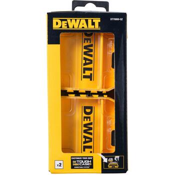 Dewalt Малый Bulk Storage TOUGHCASE® DT70800-QZ, 2 шт., 17.2cm, 7.7cm, 0.081kg, модульный дизайн, прозрачная крышка (DT70800-QZ)