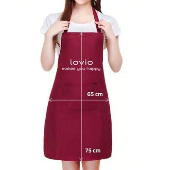 Lovio Кухонный аксессуар LVFAR001RD, 75 см, 65 см, полиэстер, водонепроницаемый (LVFAR001RD)