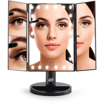 Rio Складное LED зеркало для макияжа MMFD-EU/1,6, 2x/3x, USB 5V, 180° поворотное, сенсорное включение (MMFD-EU/1,6)