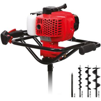 Yato Benzīna zemes urbis YT-84660, 1.4 kW, 51.2 cm³, 200 mm, 320 min⁻¹, 7000 min⁻¹, 0.85 l, 40:1, 0.6 l/h, gaisa dzesēšana (YT-84660)