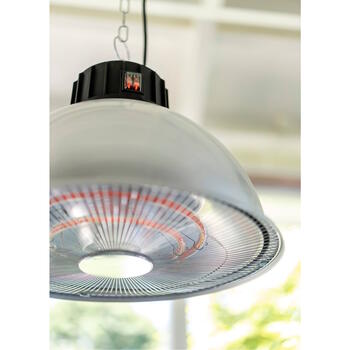 Eurom Partytent Heater 1500 Industrial piekaramais infrasarkanais terases sildītājs teltij 1500W IP24 carbon 3 jaudas līmeņi līdz 15m2 pelēks (333169)