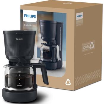 Philips Кофеварка HD7411/90, 1080 Вт, 1,25 л, 10 чашек, автоматическое отключение, система против капель (HD7411/90)