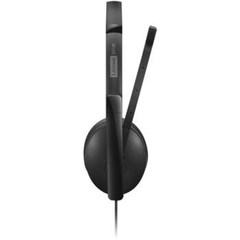 Lenovo наушники 4XD1M45627, USB-C, черные, стерео, шумоподавление, микрофон, ответить/завершить (4XD1M45627)