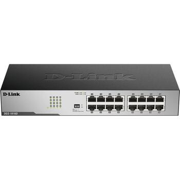 D-Link 16-Port Gigabit неуправляемый настольный коммутатор DGS-1016D/E, 16 x 10/100/1000, управление потоком, полный дуплекс (DGS-1016D/E)