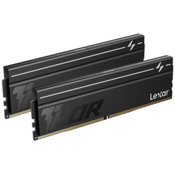 Lexar atmiņa THOR2.0 LD5U16G60C400V-RGD, DDR5, 32GB, 2x16GB, 6000MHz, CL40, melna, alumīnija radiators, Intel XMP 3.0, AMD EXPO (LD5U16G60C400V-RGD)