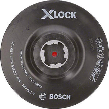 Тарелка опорная с липучкой X-LOCK с зажимом 125 мм, 2608601722 BOSCH (2608601722)