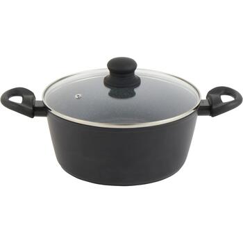 Russell Hobbs Metāla marmora katls RH02809EU7, 24cm, 2.1l, alumīnijs, nepiedegošais, piemērots indukcijai (RH02809EU7)