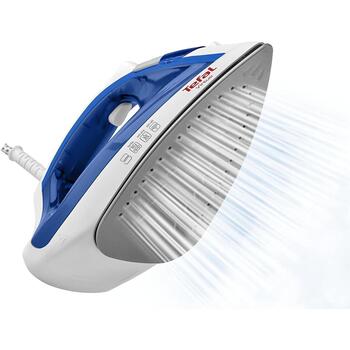 Tefal Tvaika gludeklis FV1711, 1800 W, 24 g/min, 80 g/min, zils, antislīdoša zole, tvaika trieciena funkcija (FV1711)