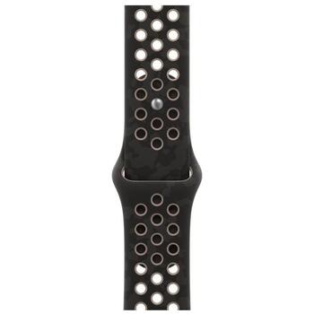 Apple Nike Sport Band ремешок для умных часов MKTN4ZM/A, 46мм, S/M 140-190мм, After Dark Black, алюминий, для умных часов (MKTN4ZM/A)