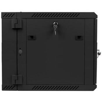 Lanberg шкаф установки, WF02-6609-10B, 600mm, 600mm, 9U, 60kg, 2 слота для вентиляторов, IP20, стеклянная дверь (WF02-6609-10B)